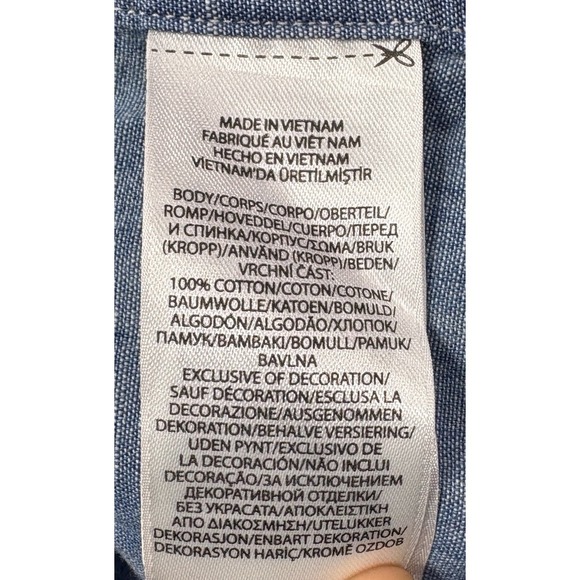 Polo Ralph Lauren Classic Fit Untucked Indigo Chambray Shirt Men's Medium $125 - Picture 15 of 16